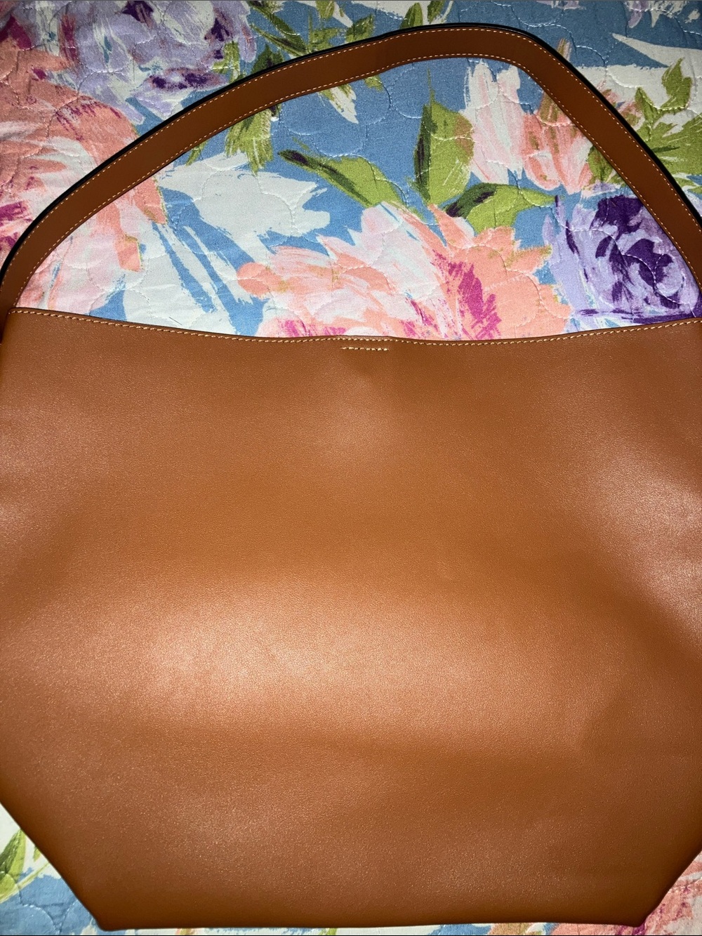 K. Carroll Elegant Tan Women's Shoulder Bag with Clean Silhouette 16” X 12”